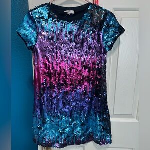 NWT Disney Descendants Blue and Purple Sequin Top - M